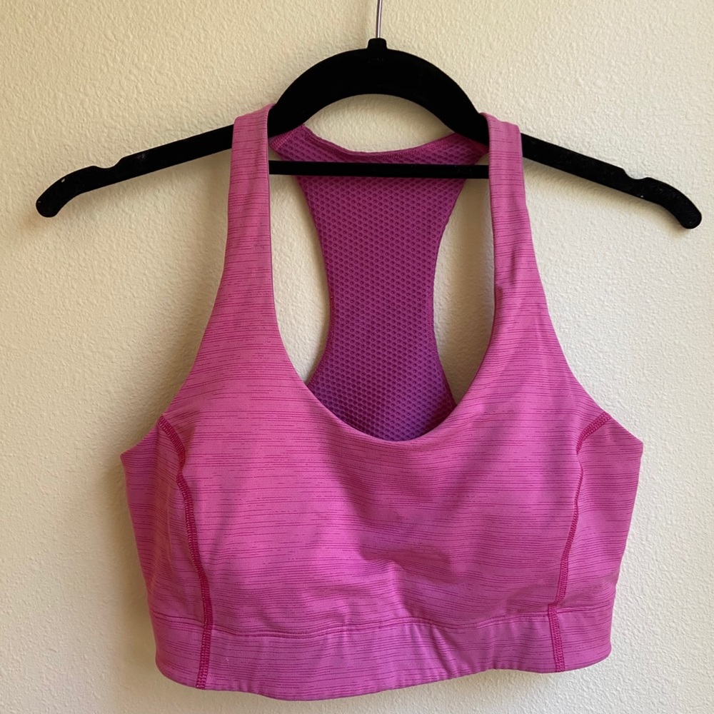 Outdoor Voices Doing Things Bra in Raspberry